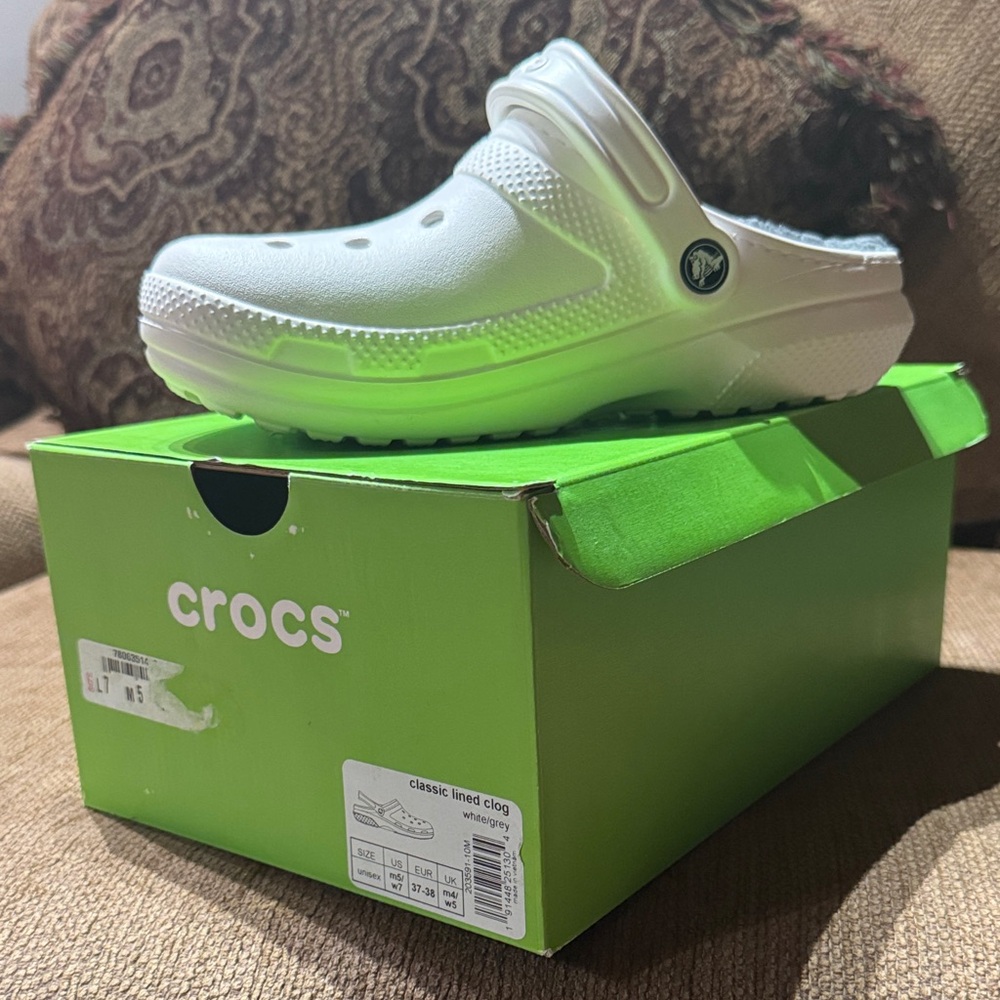 CROCS Kids Classic Lined Clog - White